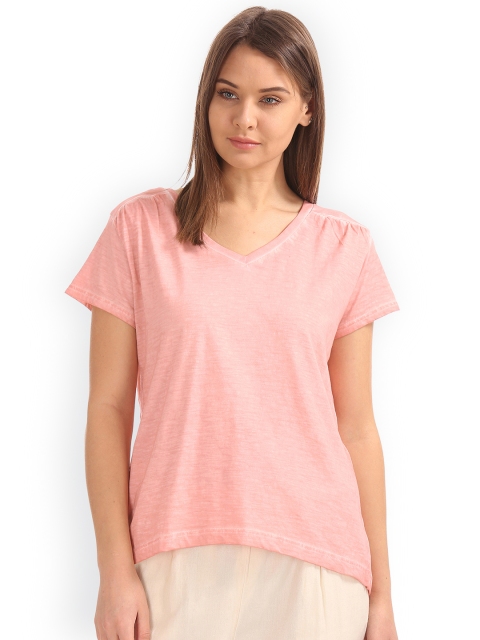 

Cherokee Women Pink Solid Top