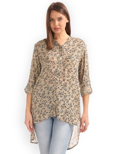 

Cherokee Women Beige Printed Top