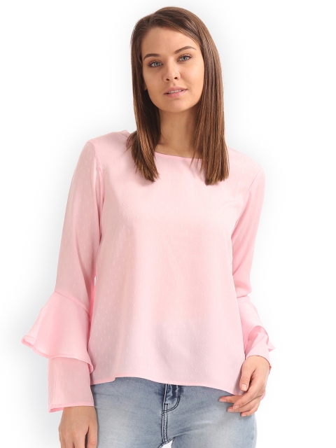 

Cherokee Women Pink Self Design Top