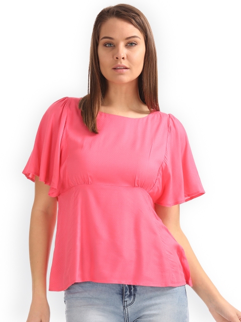 

Cherokee Women Pink Self Design Top