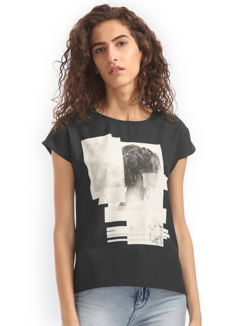 

Cherokee Women Black Printed Top