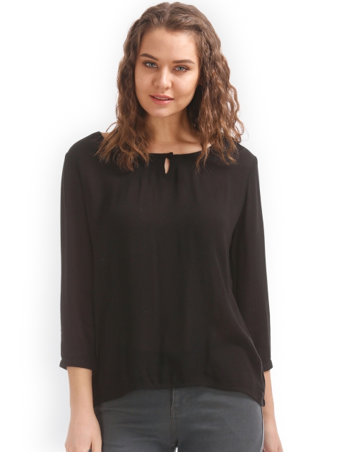 

Cherokee Women Black Solid Top