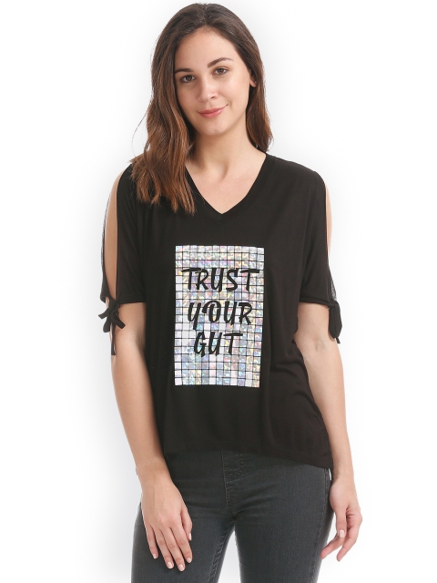 

Sugr Women Black Printed Top