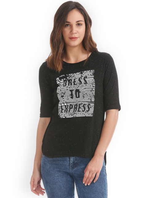 

Sugr Women Black Printed Top
