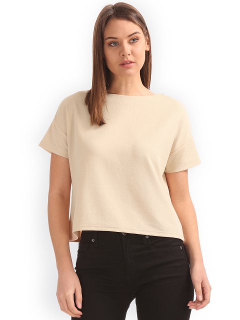 

Sugr Women Beige Solid Styled Back Top