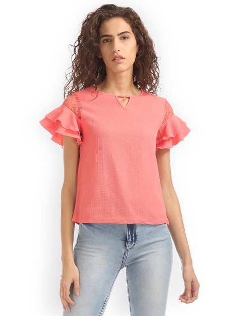 

Sugr Women Pink Solid Top