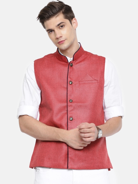 

TOZZI Men Pink Nehru Jacket