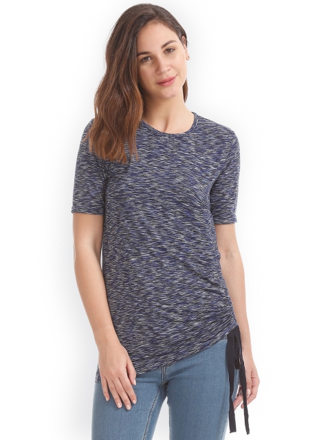 

Sugr Women Navy Blue Solid Top