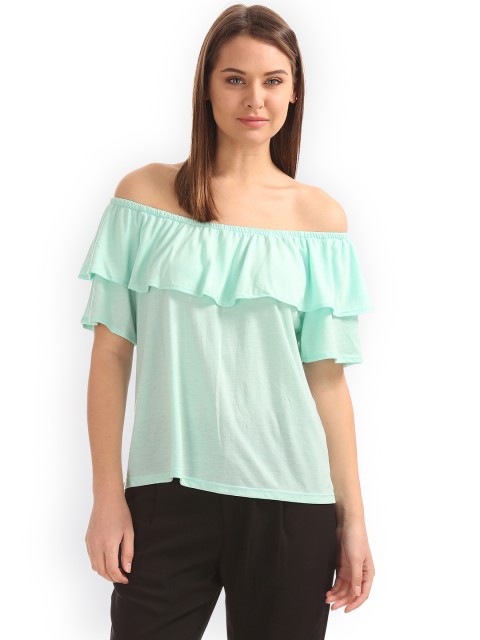 

Sugr Women Blue Solid Top