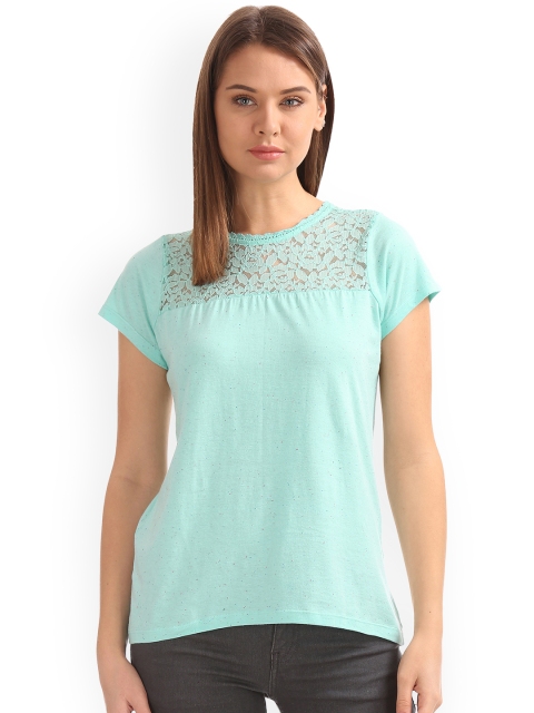 

Sugr Women Green Self Design Top