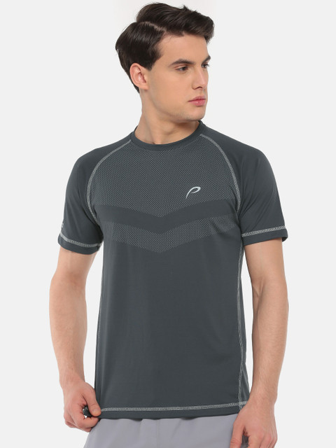 

Proline Active Men Grey Solid Round Neck T-shirt