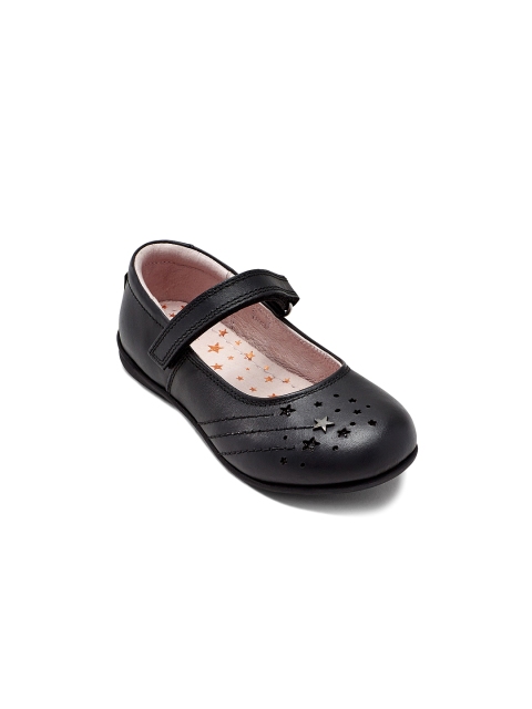 

next Girls Black Solid Leather Ballerinas