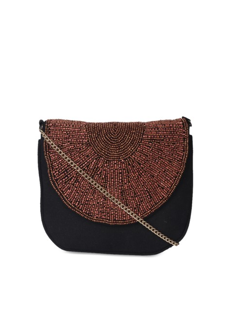 

Diwaah Copper-Toned Embellished Sling Bag