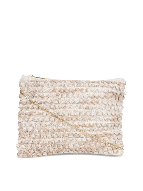 

Diwaah Off-White & Beige Self Design Sling Bag