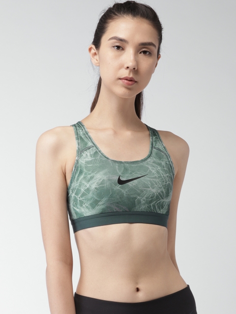 

Nike Green Printed AS NIKE PRO CLASSIC Sports Bra 888742-006