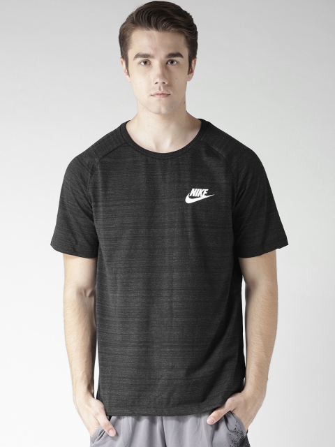 

Nike Men Charcoal Solid Round Neck T-shirt