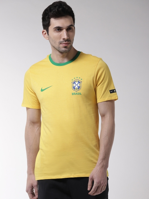 

Nike Men Yellow Brazil CBF Crest T-shirt