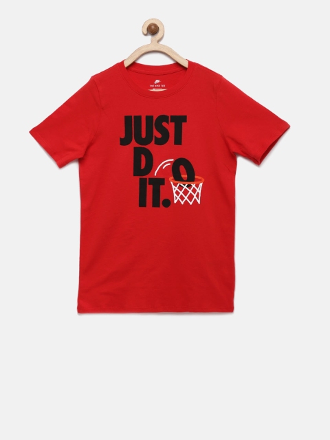 

Nike Boys Red Printed Round Neck T-shirt