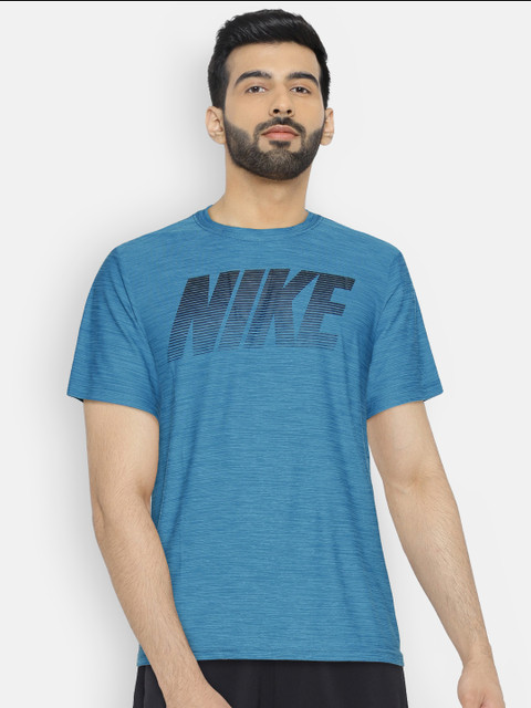 

Nike Men Blue Printed AS M NK BRT SS DRY T-shirt
