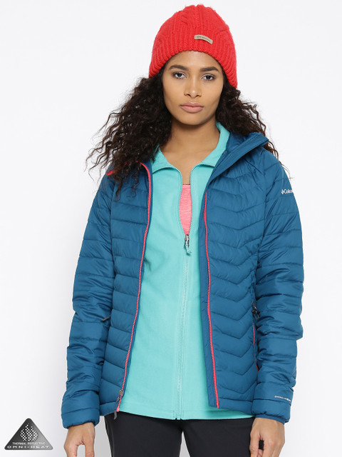 

Columbia Women Blue Powder Lite Hooded Outdoor Hiking & Trekking Jacket