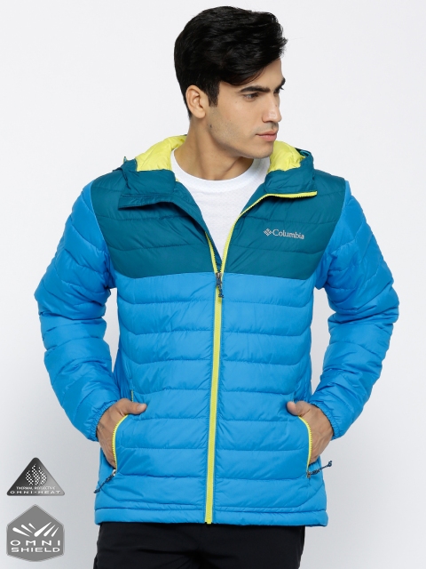

Columbia Blue Powder Lite Colourblocked Hooded Outdoor Hiking & Trekking Jacket