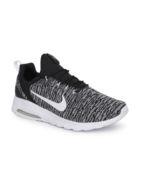 

Nike Men Black & White Air Max Motion Racer Sneakers