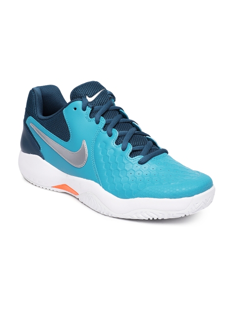 

Nike Men Blue AIR ZOOM RESISTANCE Leather Tennis Shoes