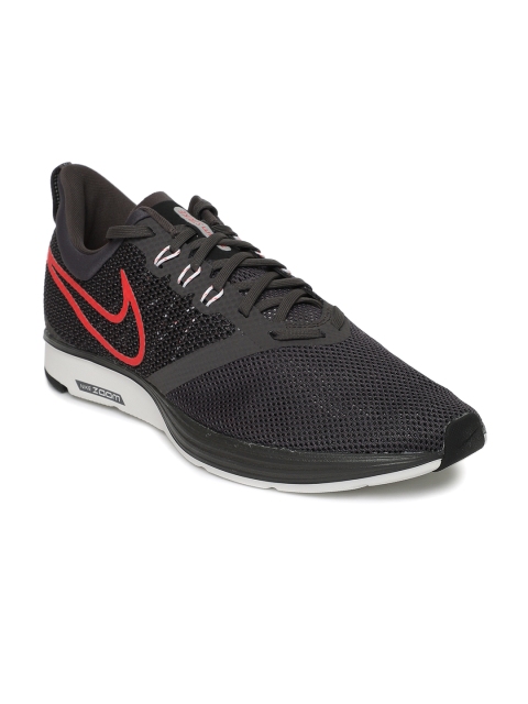 

Nike Men Charcoal Grey Zoom Strike Running Shoes