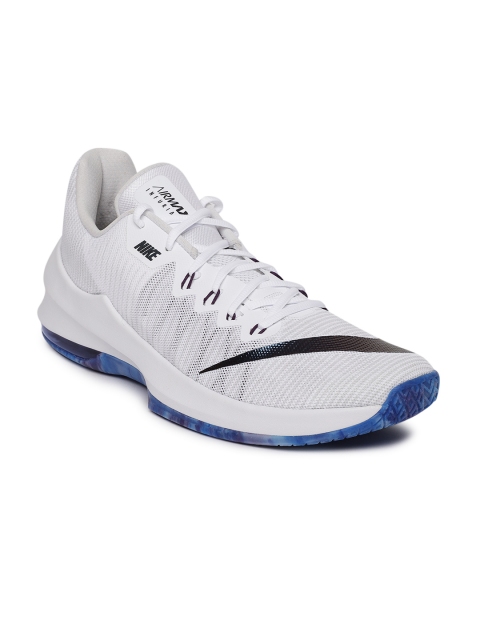 

Nike Men White Air Max Infuriate II Premium Basketball Shoes