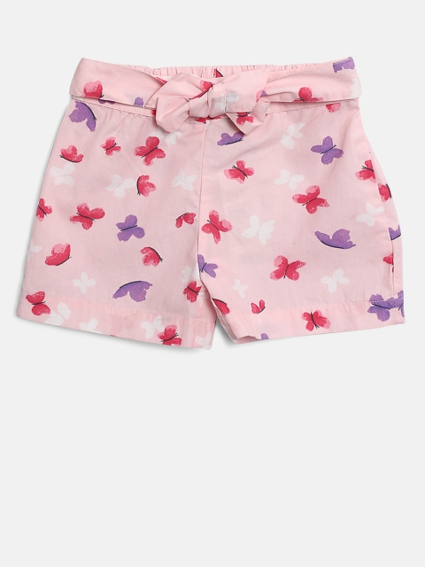 

United Colors of Benetton Girls Pink & Purple Printed Regular Shorts