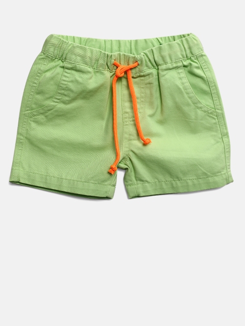

United Colors of Benetton Boys Green Solid Regular Fit Shorts