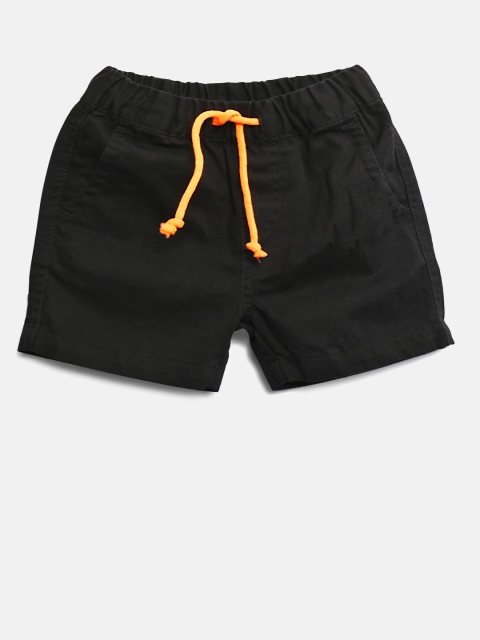 

United Colors of Benetton Boys Black Solid Regular Fit Shorts