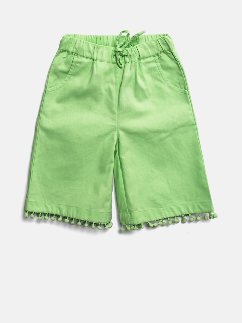 

United Colors of Benetton Girls Green Solid Regular Trousers