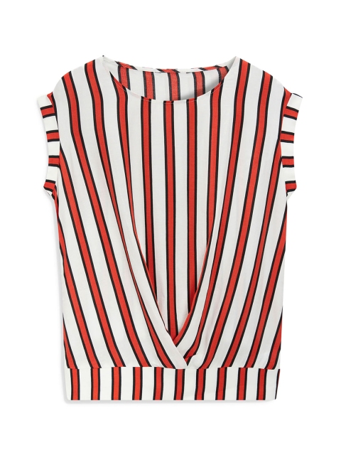 

next Women Red Striped Blouson Top