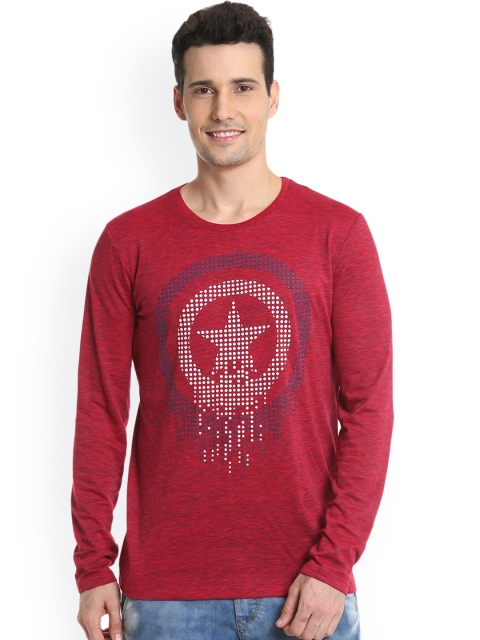 

Free Authority Men Red Avenger Printed T-shirt