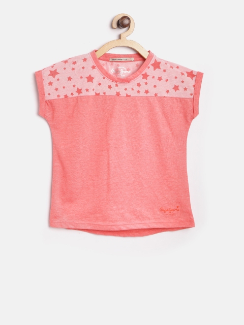 

Pepe Jeans Girls Red Printed Round Neck T-shirt