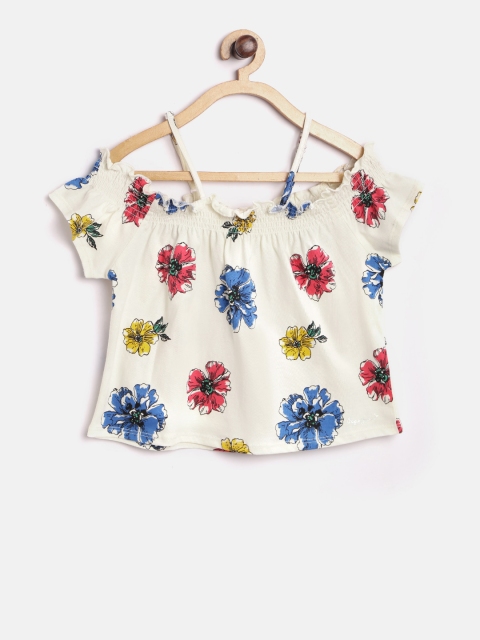 

Pepe Jeans Girls White Floral Print Top