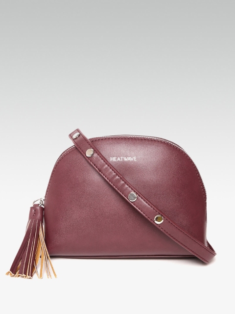 

HEATWAVE Maroon Solid Sling Bag