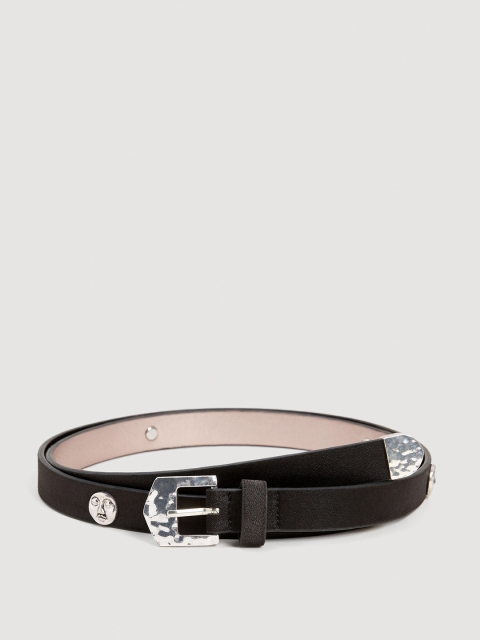 

MANGO Women Black Embellished Belt