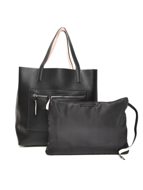 

MANGO Black Solid Shoulder Bag with Pouch