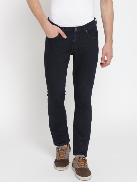 

MANGO MAN Men Navy Blue Slim Fit Mid-Rise Clean Look Stretchable Jeans
