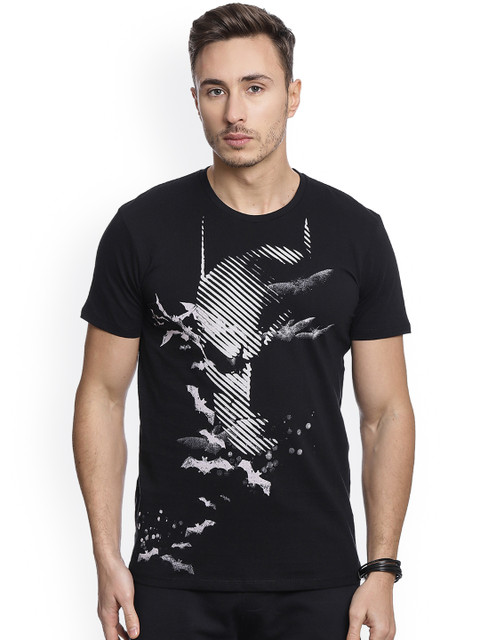 

Free Authority Men Black Batman Printed T-shirt