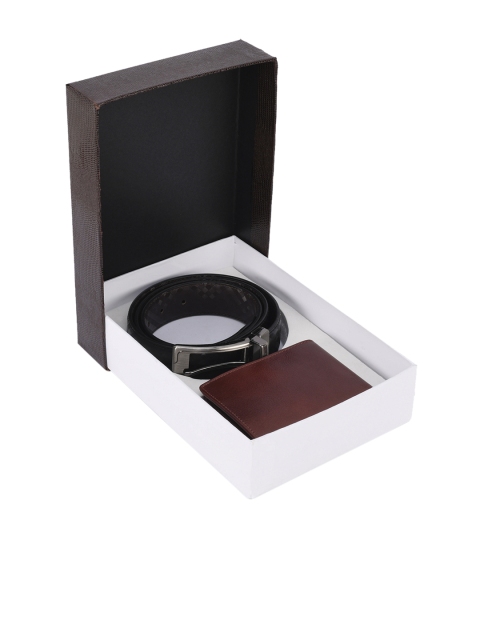 

BuckleUp Men Black & Brown Leather Accessory Gift Set