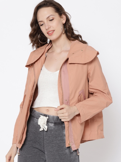 

MANGO Women Peach-Coloured Solid Tailored Jacket