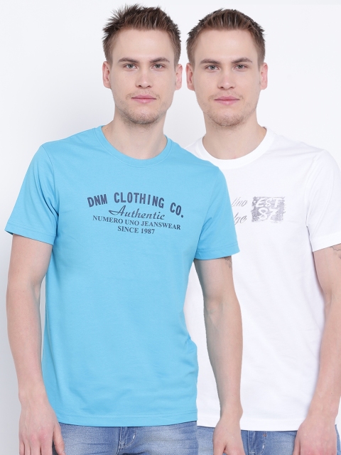 

Numero Uno Men Pack of 2 Printed T-shirts, Blue