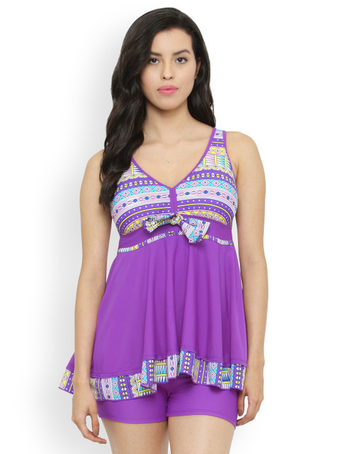 

VOXATI Women Purple Printed Swim Suit