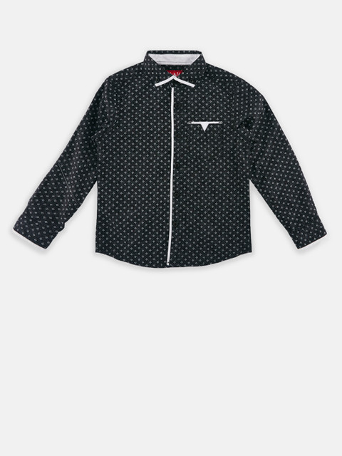 

CHALK by Pantaloons Boys Black & White Regular Fit Printed Casual Shirt