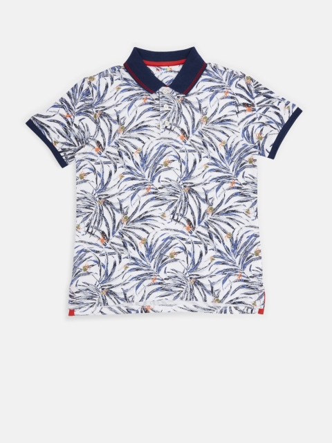 

POPPERS by Pantaloons Boys White Printed Polo T-shirt