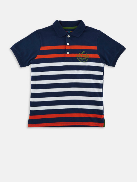 

POPPERS by Pantaloons Boys Navy Blue & White Striped T-shirt