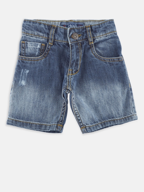 

CHALK by Pantaloons Boys Blue Washed Regular Fit Denim Shorts